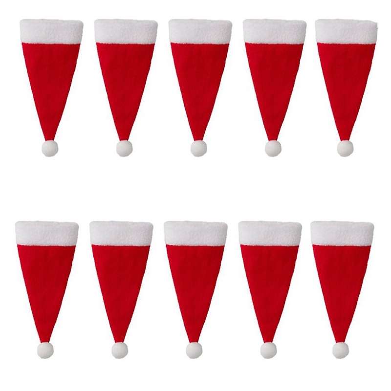 Christmas Tableware Holder Bag Mini Santa Hats Christmas Decorations Home Kitchen Accessories Holder