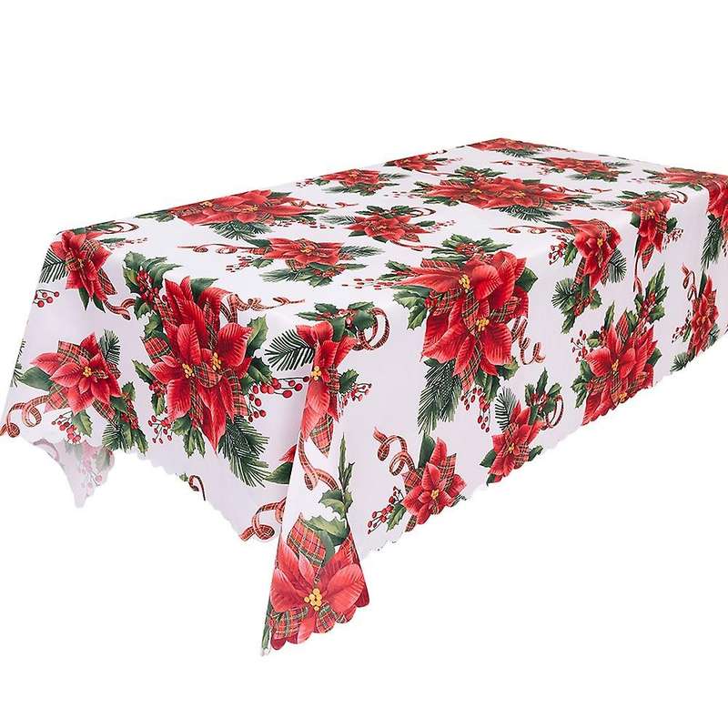 Christmas Tablecloth, Xmas Printed Table Cloth Dining Room Kitchen Rectangular Table Cover, 56Inch x
