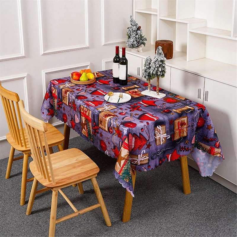 Christmas Table Cloth,rectangular Xmas Tablecloth,christmas Printed Polyester Tablecloth for Christ