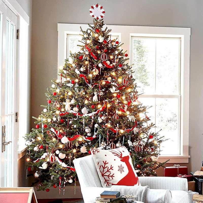 Christmas Throw Pillow Covers 18X18 Set of 4, Farmhouse Holiday Throw Pillows for Couch Christmas De