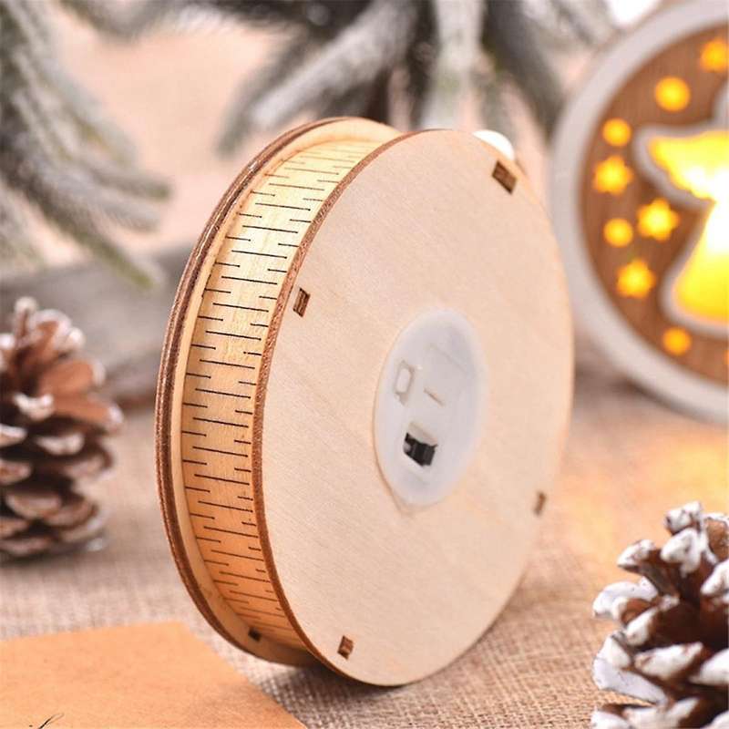 Christmas Tree Pendant,Merry Xtmas Ornaments,Merry Christmas Round Wooden Sign Reusable Wood Sign fo