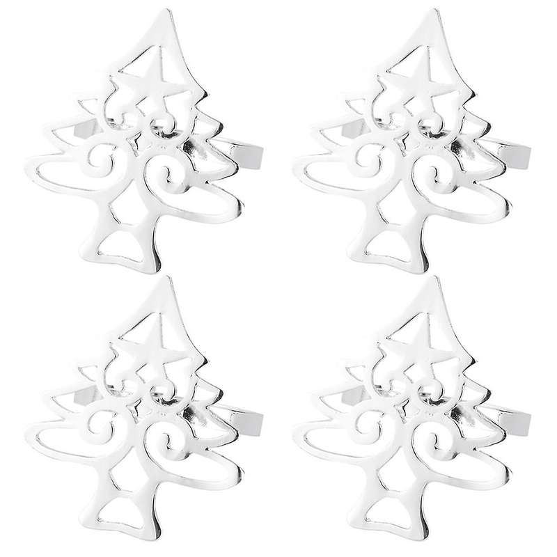 Christmas Tree Napkin Rings Napkin Buckle Table Christmas Decorations Napkin Holders for Cloth Napki