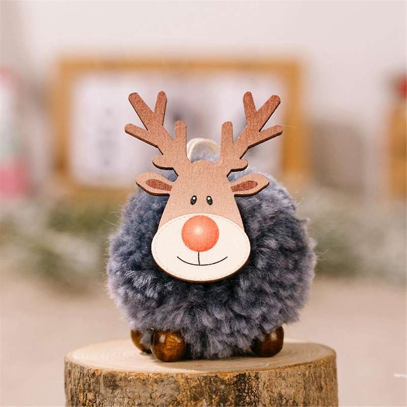Christmas Tree Pendant Wood -hanging Pendant Xmas Reindeer Ornaments Christmas -decor Christmas Tre