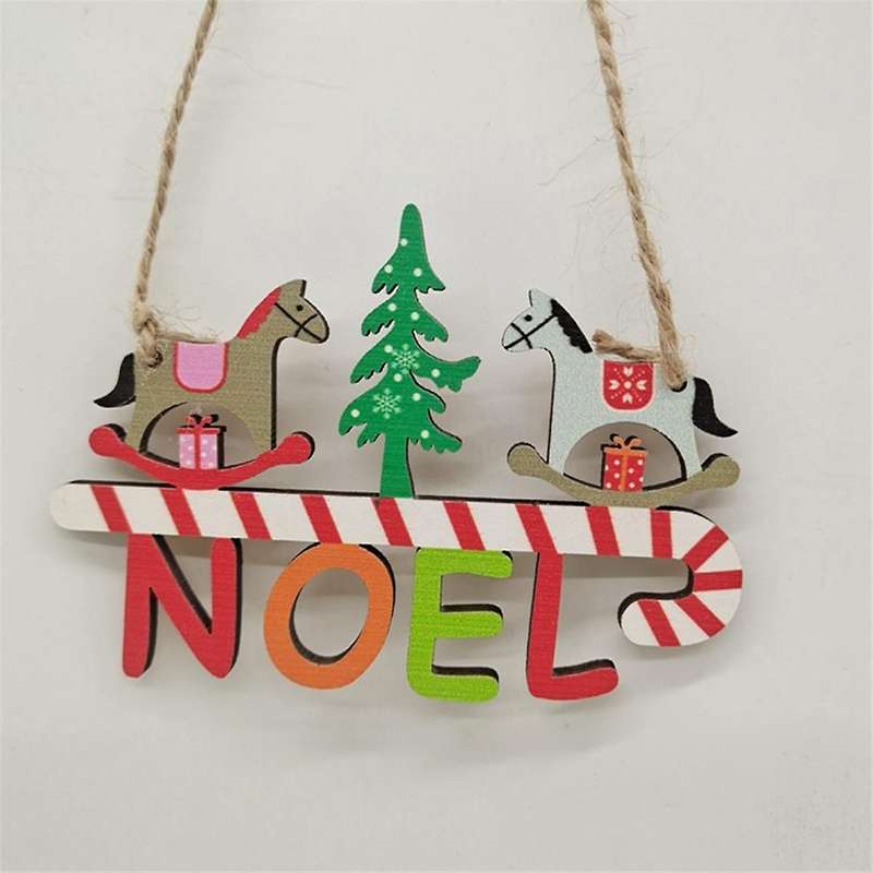 Christmas Welcome Sign for Front Door -Colored Letters Wooden Wall Hanging Sign Christmas Tree Door