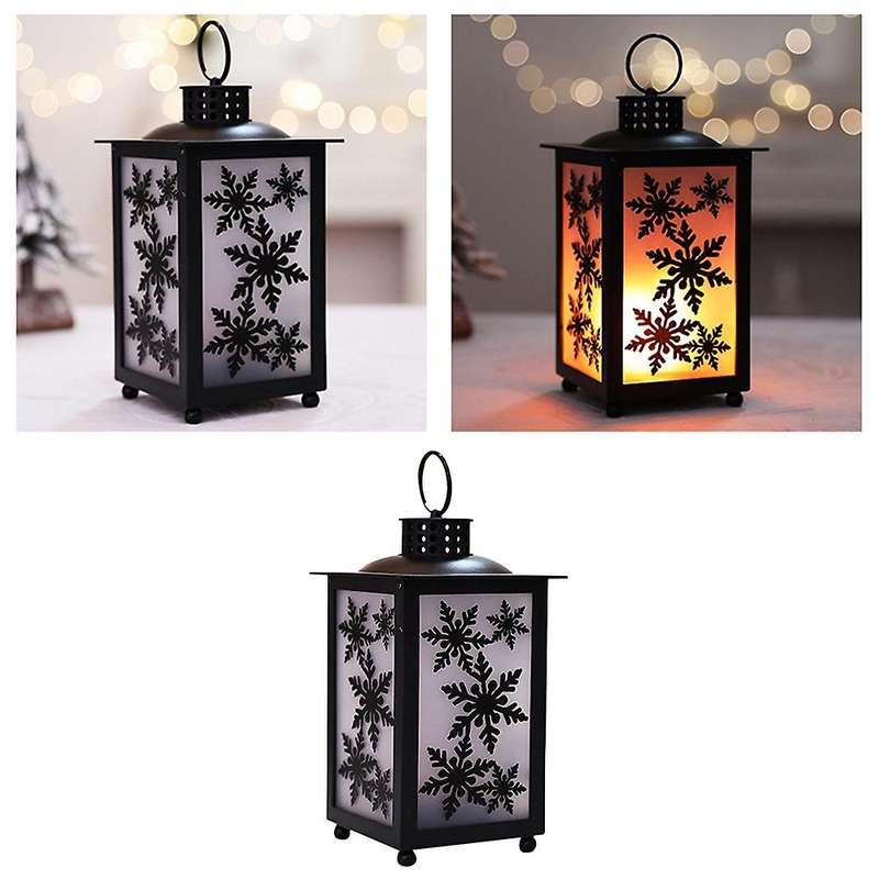 Christmas Tree Water Lanterns Battery Operated Retro Christmas Small Oil Lamp Lantern Tabletop Chris