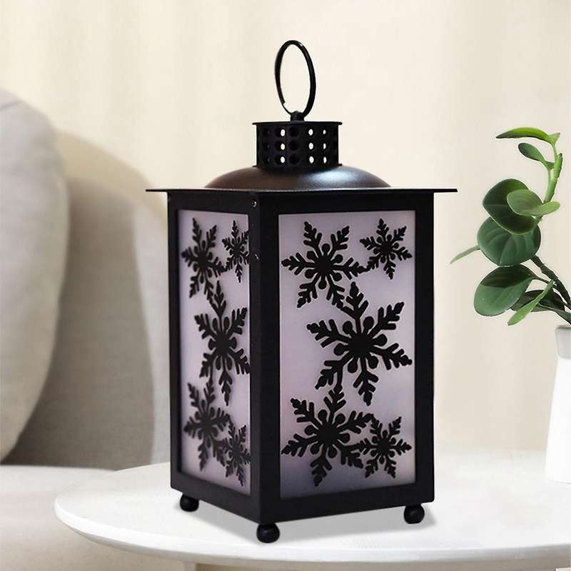 Christmas Tree Water Lanterns Battery Operated Retro Christmas Small Oil Lamp Lantern Tabletop Chris