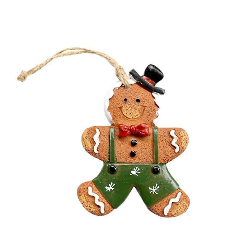Christmas Tree-Hanging Ornaments Gingerbread Man Pendant Christmas -Resin Decorative Small Ornaments