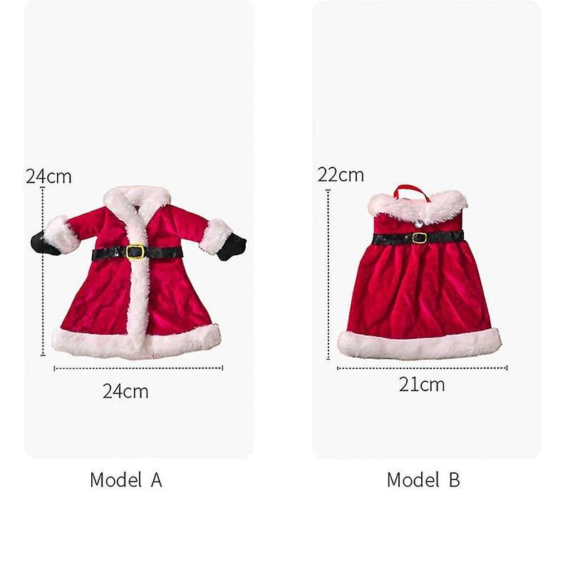 Christmas Wine Bottle Cover, Reusable Wine Sweaters Cover Dress for Holiday Party Xmas Table Home D