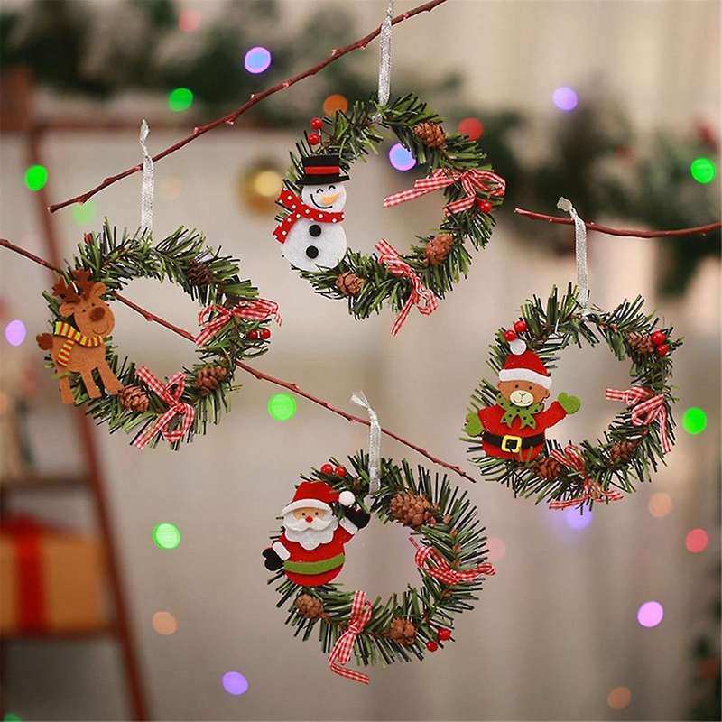 Christmas Wreath Decor Christmas -Door Hanging Pine Cones Household Christmas Tree Decoration Christ