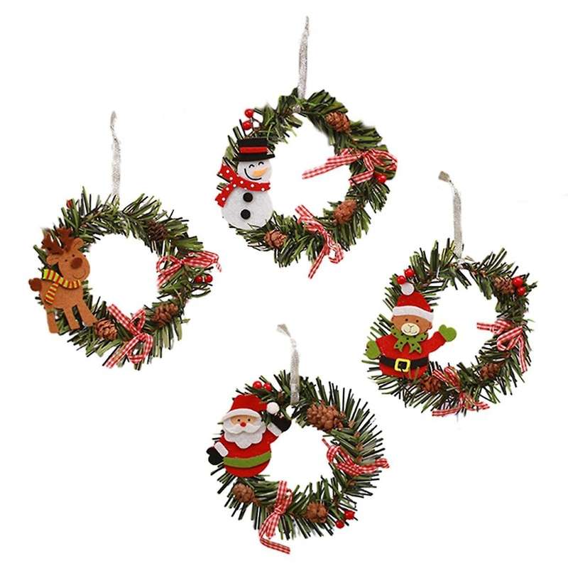 Christmas Wreath Decor Christmas -Door Hanging Pine Cones Household Christmas Tree Decoration Christ