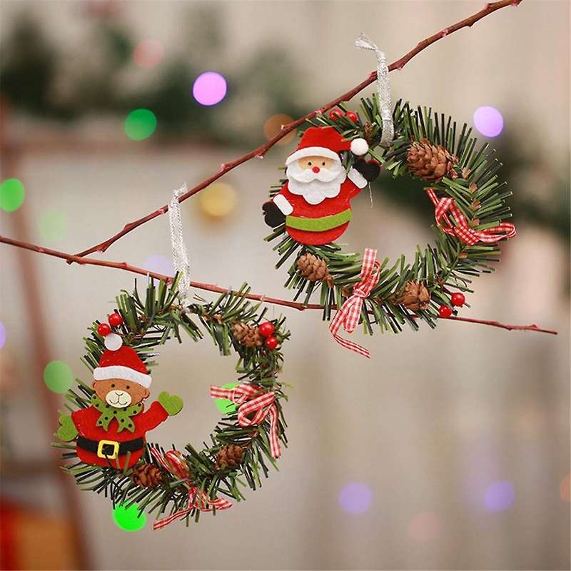 Christmas Wreath Decor Christmas -Door Hanging Pine Cones Household Christmas Tree Decoration Christ