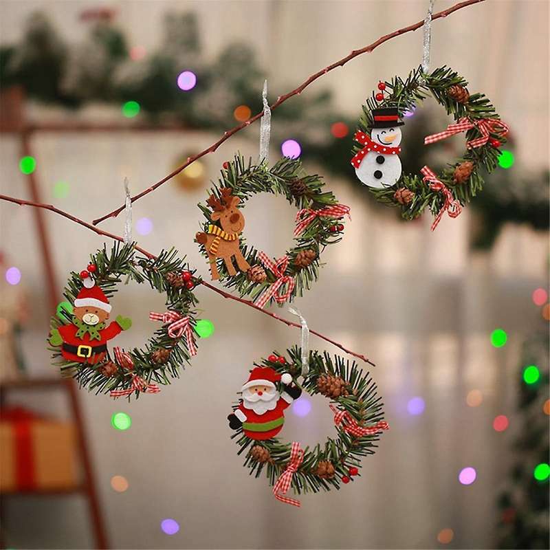 Christmas Wreath Decor Christmas -Door Hanging Pine Cones Household Christmas Tree Decoration Christ