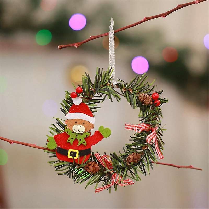 Christmas Wreath Decor Christmas -Door Hanging Pine Cones Household Christmas Tree Decoration Christ