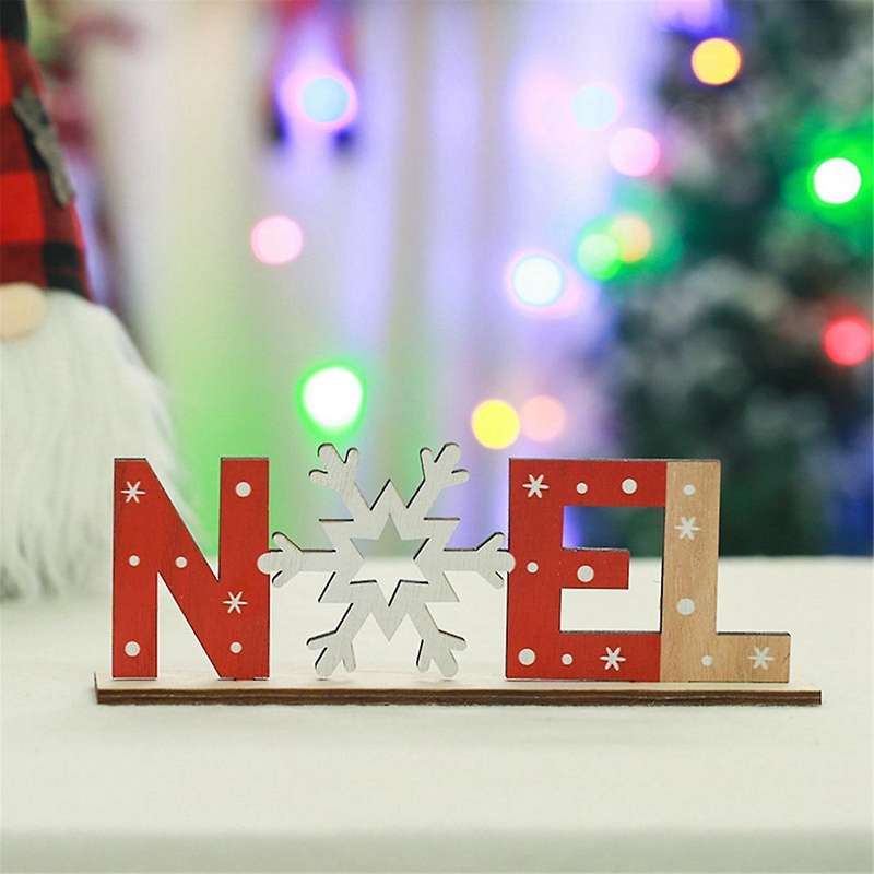 Christmas Wooden Letter Card Table Plaque Christmas -table Sign Wood Christmas Table Ornament