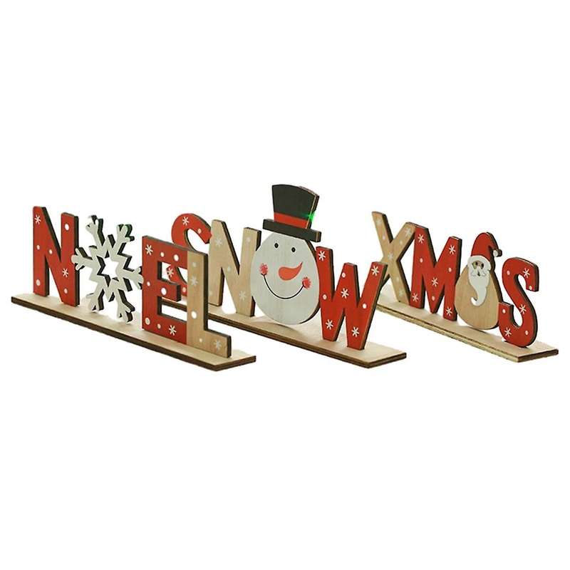Christmas Wooden Letter Card Table Plaque Christmas -table Sign Wood Christmas Table Ornament