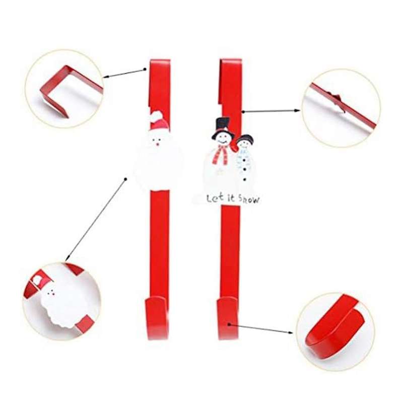 Christmas Wreath Hanger for Front Door, Metal Wreath Hook Hangers Christmas Wreath Hanging Hook Door