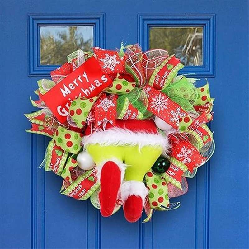 Christmas Wreath, Artificial Front Door Outdoor Winter Decor