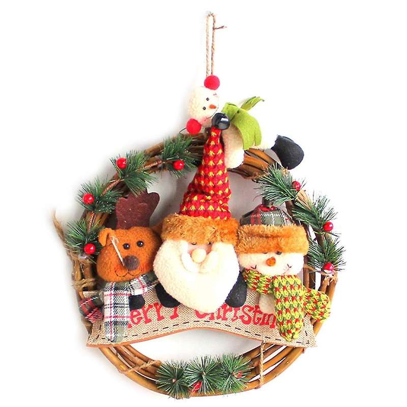 Christmas Wreath, Christmas Decorations for Front Door, Christmas Santa Wreath, Christmas Wreaths Si