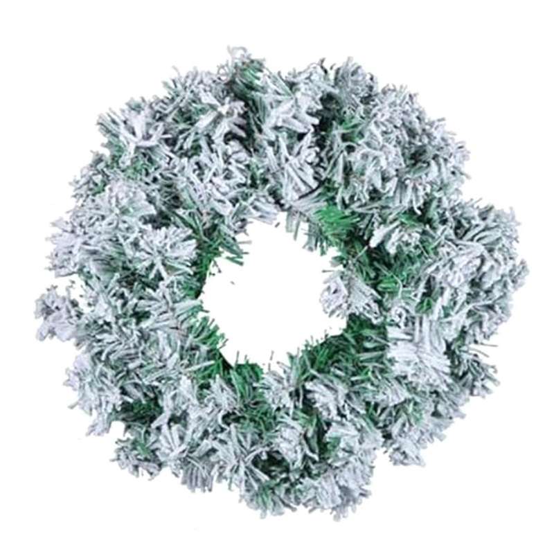 Christmas Wreaths for Front Door, Snow Flocked Christmas Wreath, Winter Snow Wreath for Wall Window