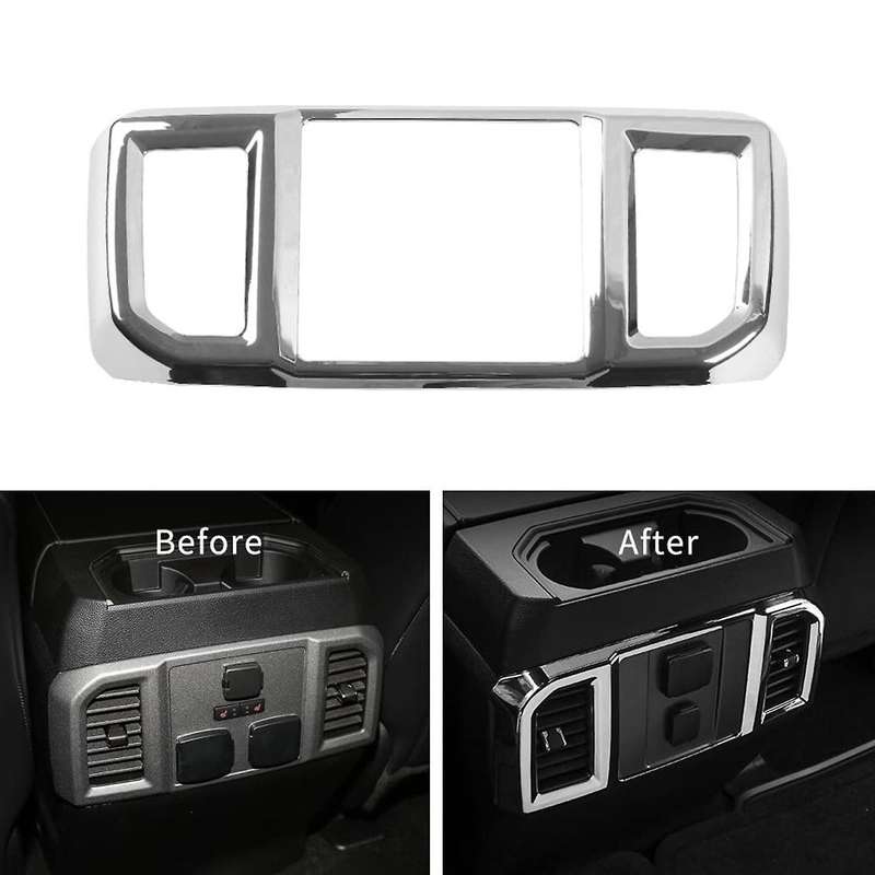 Chrome ABS Rear Air Condition Outlet Vent Covers Trim for 2016 2017 Car Inner Accessories