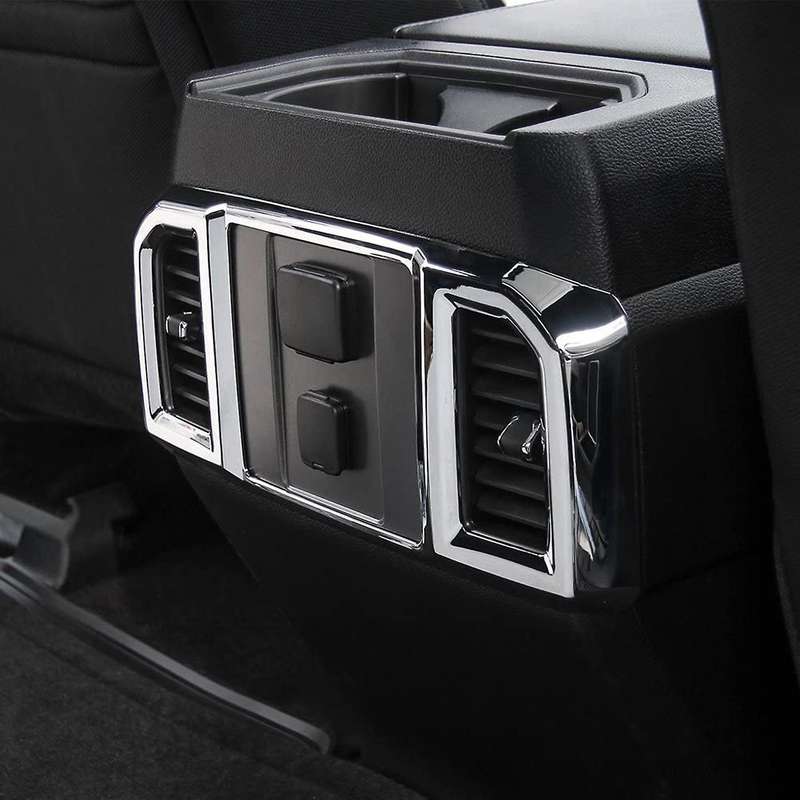 Chrome ABS Rear Air Condition Outlet Vent Covers Trim for 2016 2017 Car Inner Accessories