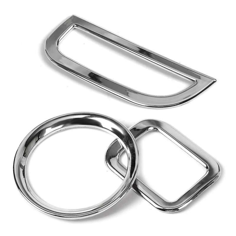 Chrome Air Conditioning Vent Cover Central Control Dashboard Switch Cover Trim for Journey Freemont