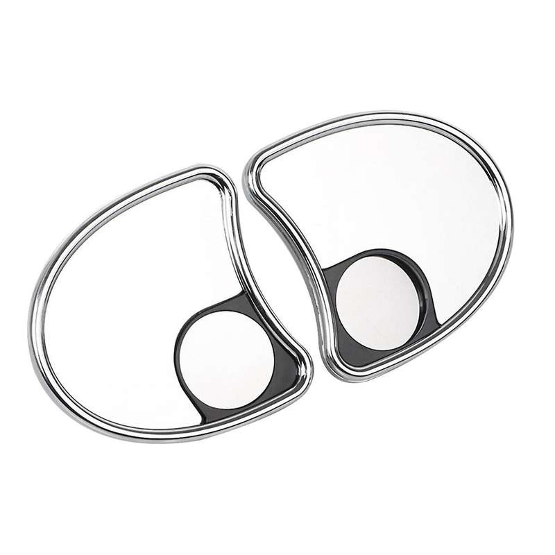 Chrome Batwing Inner Fairing Mount Side Mirrors with Blind Spot for Touring