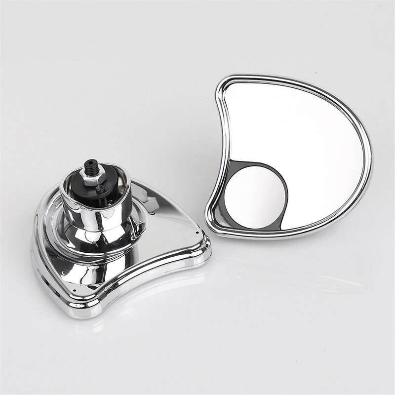 Chrome Batwing Inner Fairing Mount Side Mirrors with Blind Spot for Touring