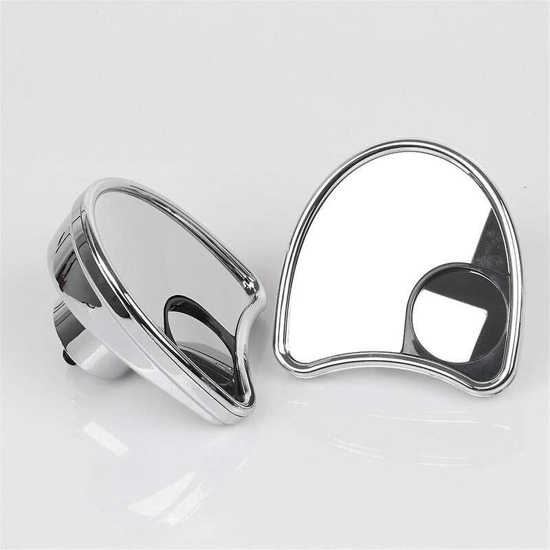 Chrome Batwing Inner Fairing Mount Side Mirrors with Blind Spot for Touring