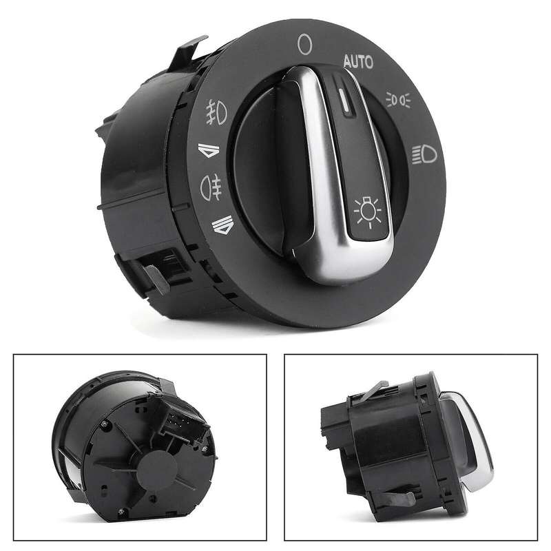 Chrome Auto Headlight Fog Light Control Knob Switch for A6 S6 C6 Allroad 2004-2011 2006-2015 4F19415