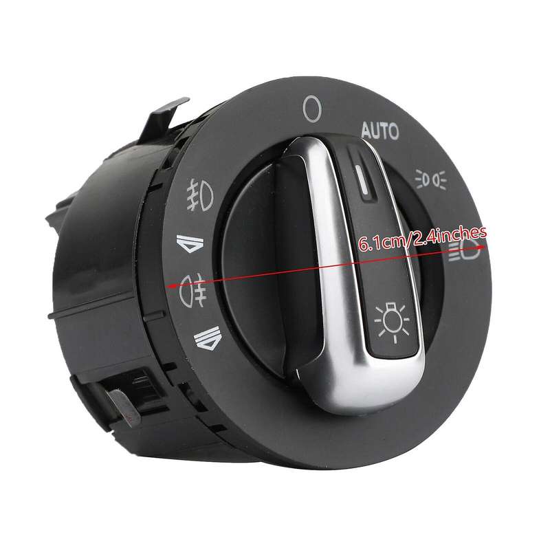 Chrome Auto Headlight Fog Light Control Knob Switch for A6 S6 C6 Allroad 2004-2011 2006-2015 4F19415