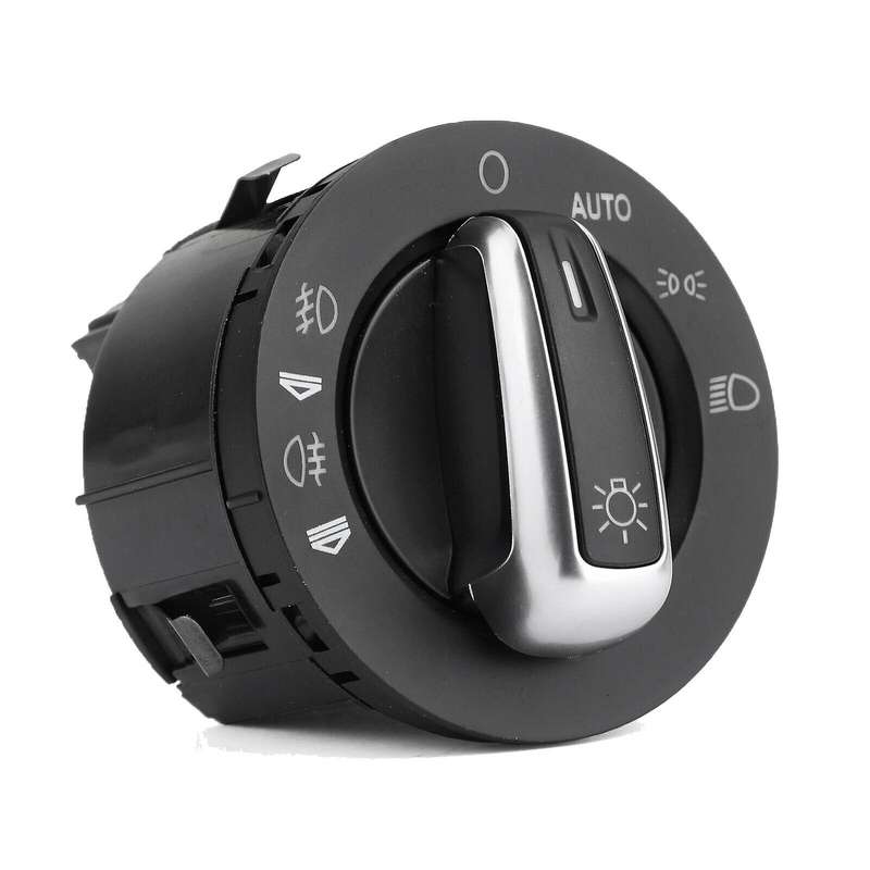 Chrome Auto Headlight Fog Light Control Knob Switch for A6 S6 C6 Allroad 2004-2011 2006-2015 4F19415