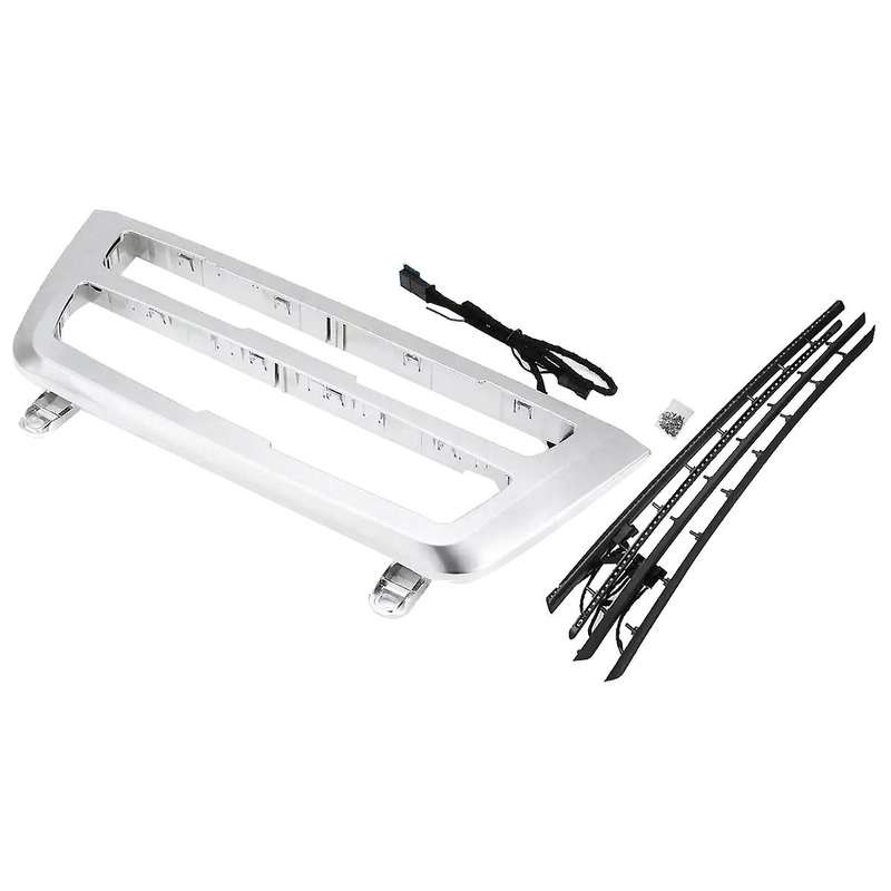 Chrome Car Dashboard Cover Trim AC Panel LED Ambient Light Interior Door Ambient Light Strip for- 3