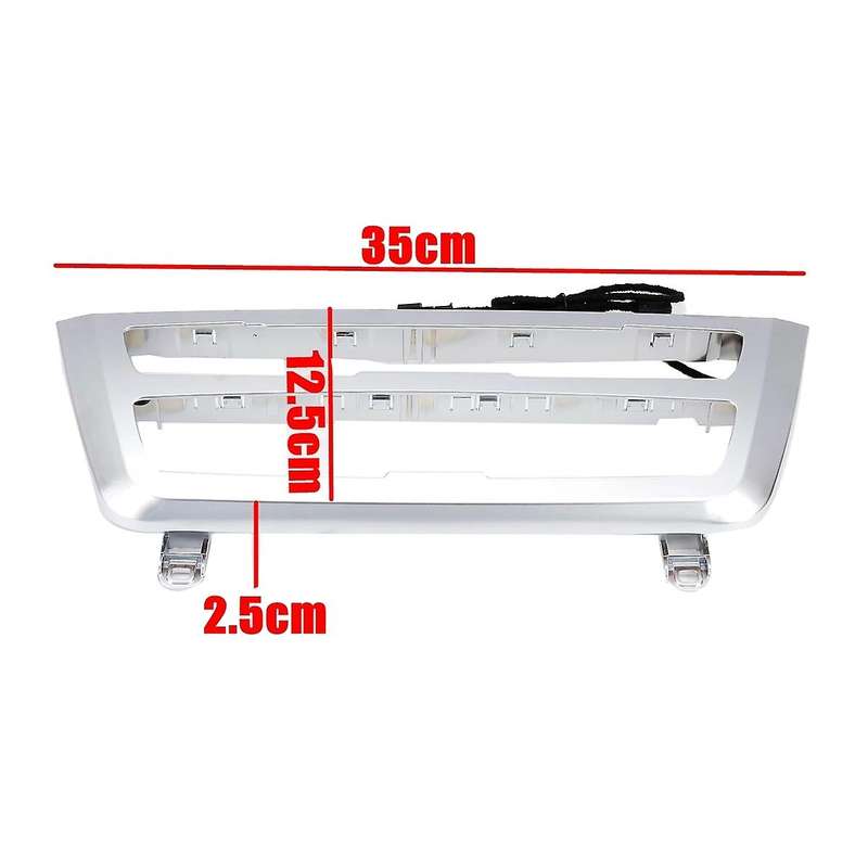 Chrome Car Dashboard Cover Trim AC Panel LED Ambient Light Interior Door Ambient Light Strip for- 3