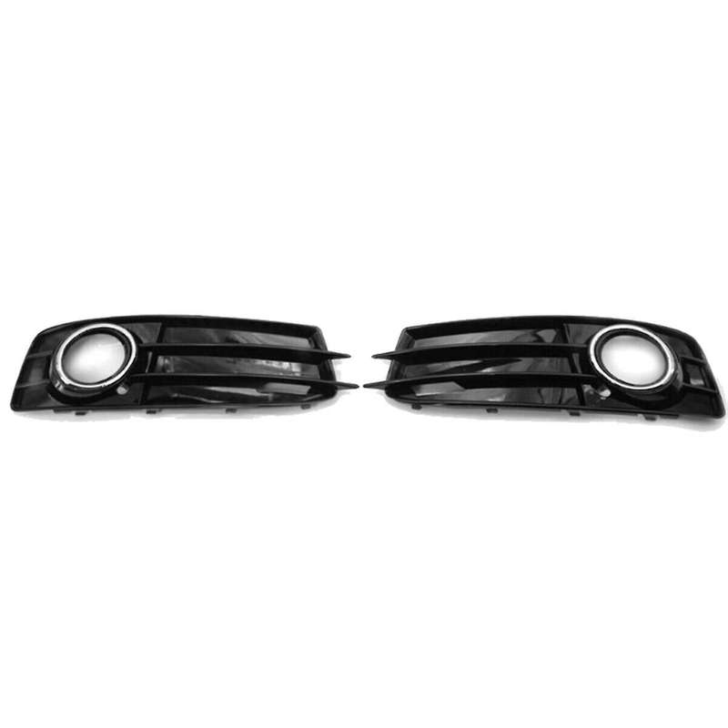 Chrome Car Front Bumper Fog Light Mesh Grille for A3 8p 2009-2012 Fog Lamp Grille Covers 8p0807681 8