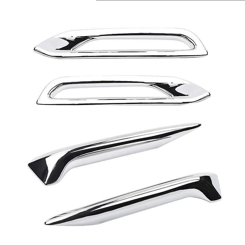 Chrome Car Front Rear Fog Lamp Frame Trim Decoration for J11 2019 2020 Exterior Accessories