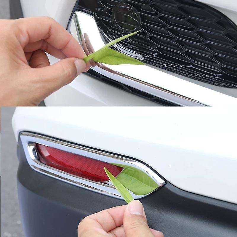 Chrome Car Front Rear Fog Lamp Frame Trim Decoration for J11 2019 2020 Exterior Accessories