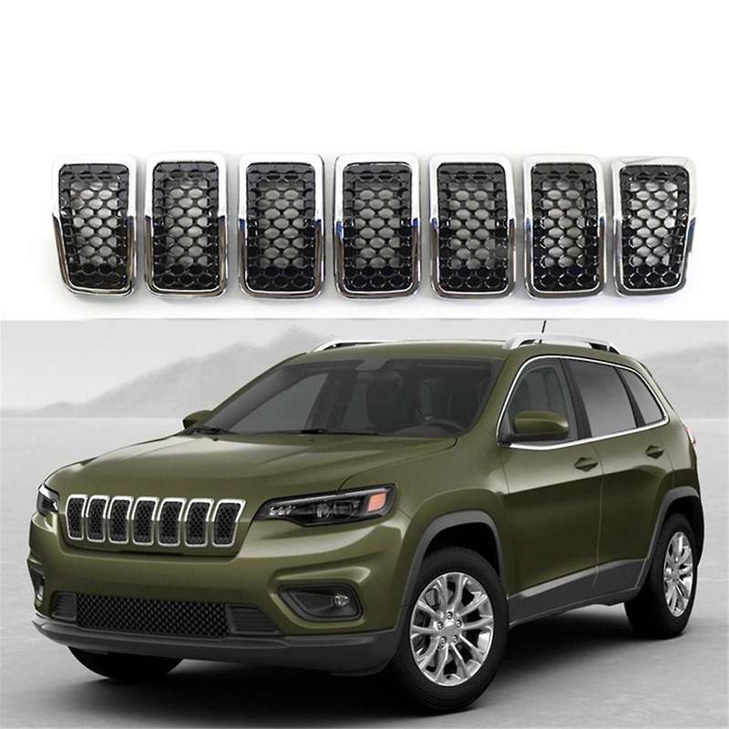 Chrome Car Front Insert Mesh Grille Decoration Cover Front Radiator Inlet Grill Trim for 2019 2020