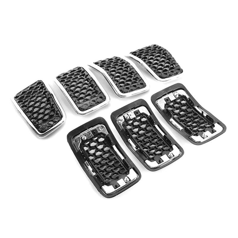 Chrome Car Front Insert Mesh Grille Decoration Cover Front Radiator Inlet Grill Trim for 2019 2020