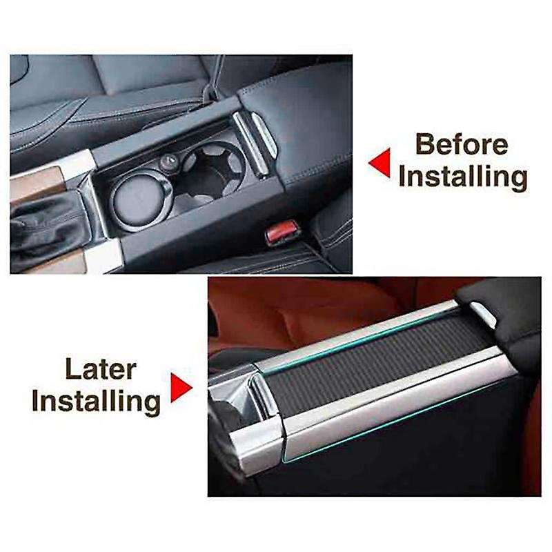 Chrome Cup Holder Armrest Box Center Console Cover Trim Frame Panel for XC60 S60 2010 2011 2012 2013