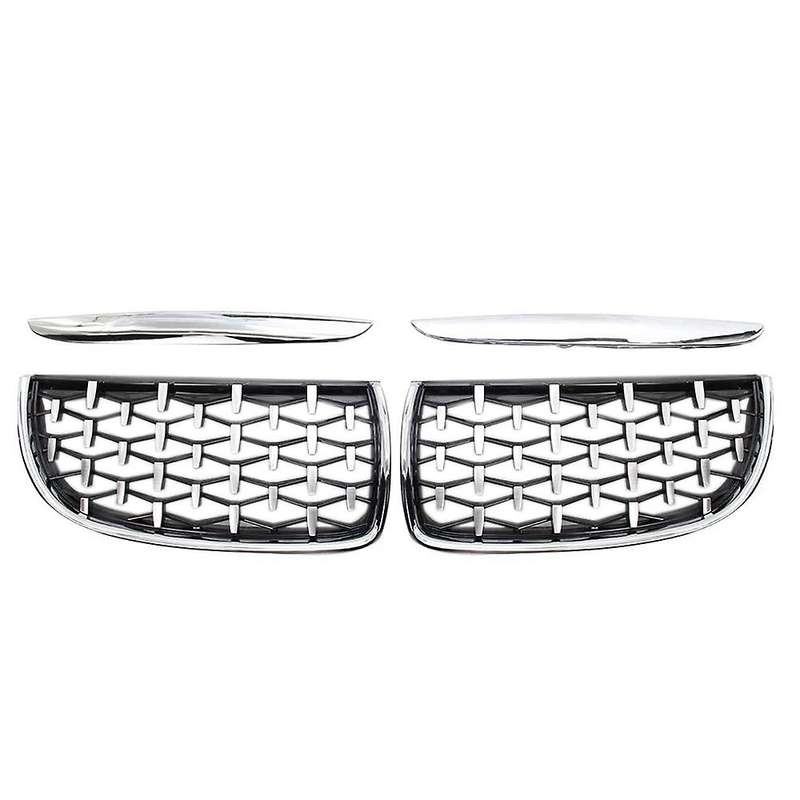 Chrome Diamond Meteor Latest Style Grill Grille for - 3 Series E90 E91 325I 328I 335I Pre- 2005-2008