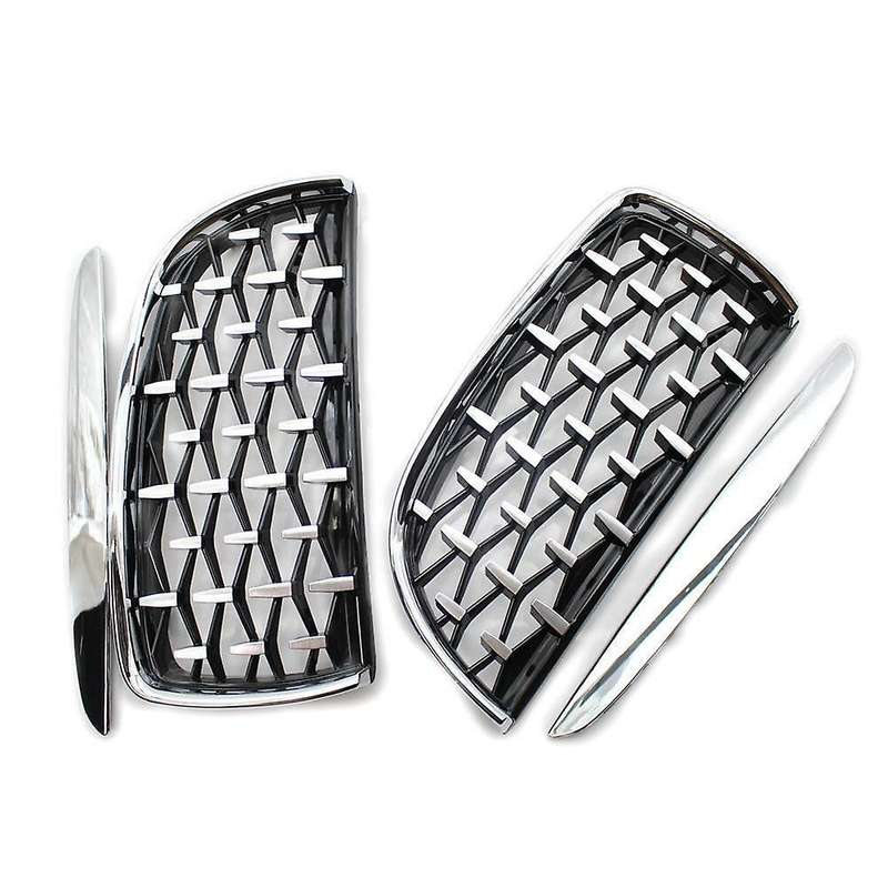 Chrome Diamond Meteor Latest Style Grill Grille for - 3 Series E90 E91 325I 328I 335I Pre- 2005-2008