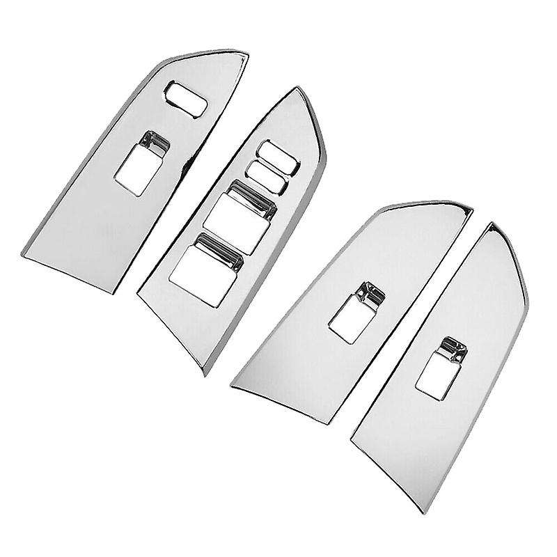 Chrome Door Armrest Window Lift Switch Panel Protection Cover Trim for - 2014-2020