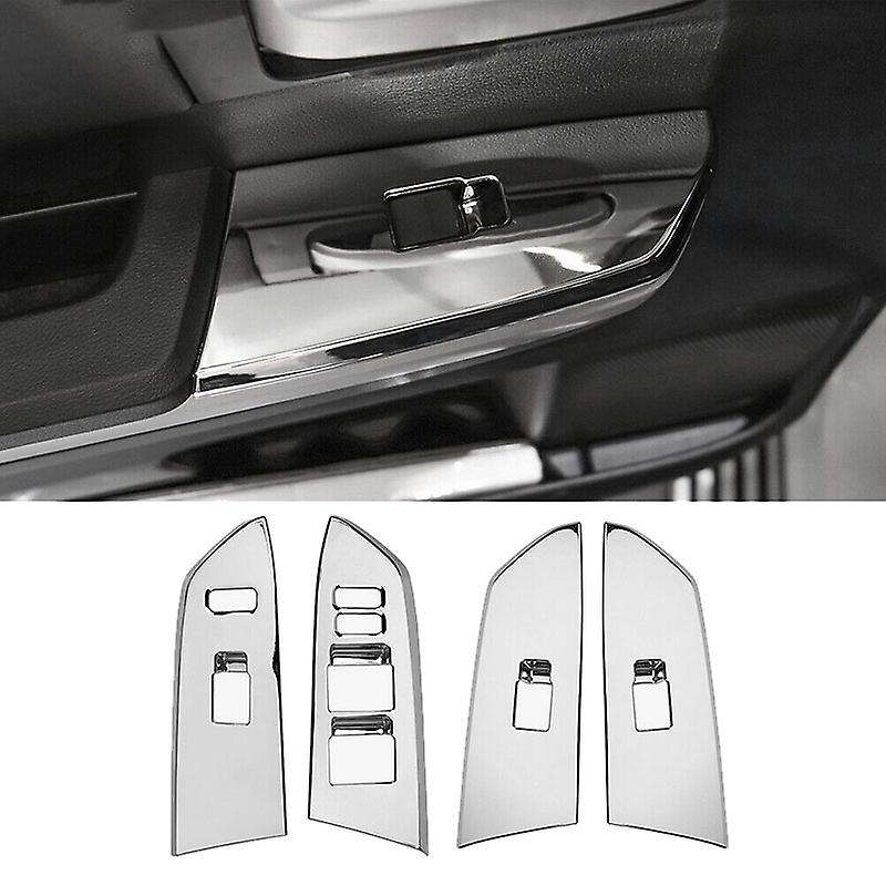 Chrome Door Armrest Window Lift Switch Panel Protection Cover Trim for - 2014-2020