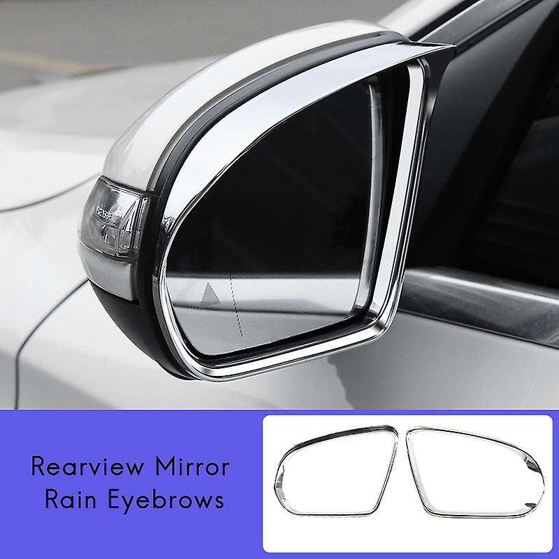Chrome Car Side Rearview Mirror Rain Eyebrow Trim for B C E S GLC Class W205 W213