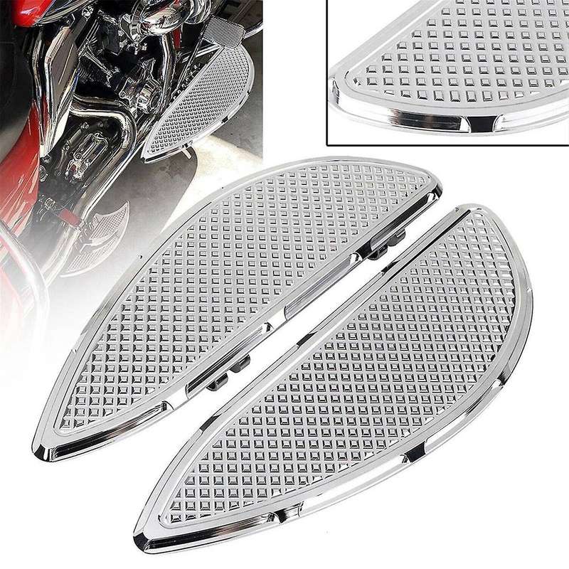 Chrome Driver Stretched Floorboards Foot Board for Touring Fat Boy FLSTF
