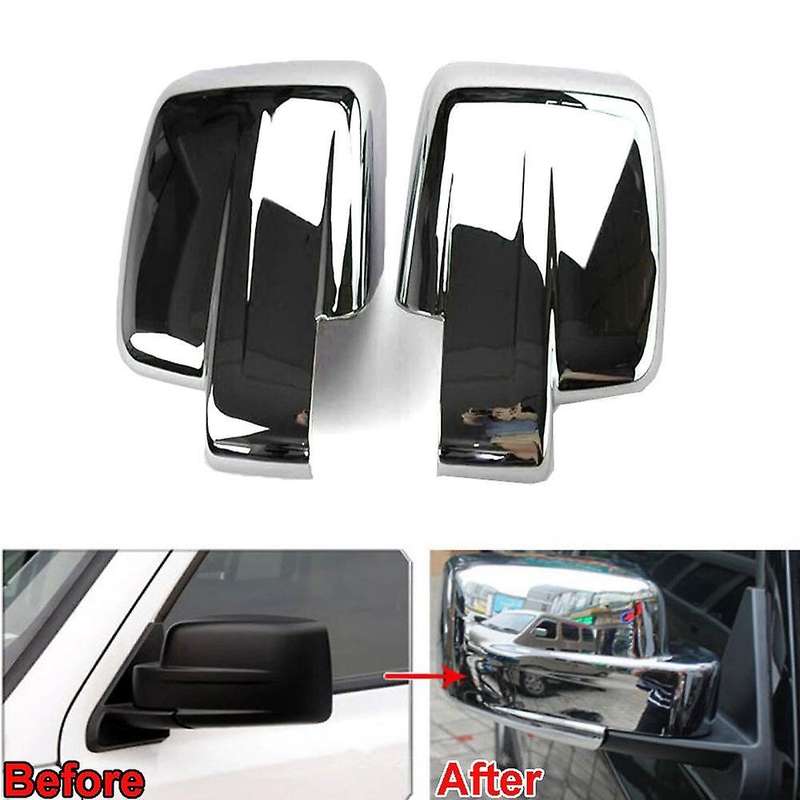 Chrome Door Side Rear View Mirror Cover Trim Molding Anti-Rub for Liberty Patriot 2007-2015