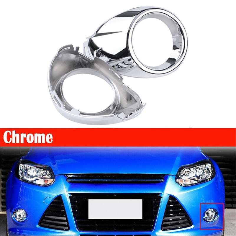 Chrome Front Bumper Fog Light Lamp Frame Trim Grille Cover BM51-19953-CB, BM51-19952-CB for Focus 2