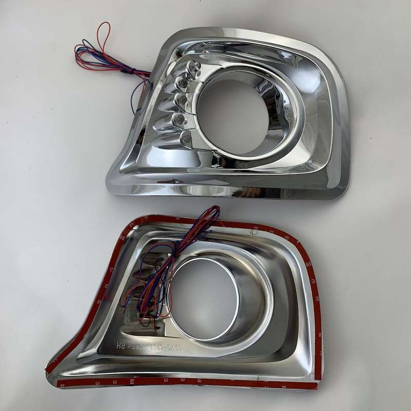 Chrome Front Bumper Fog Light Lamp Frame Cover Trim with Light for 2008-2011