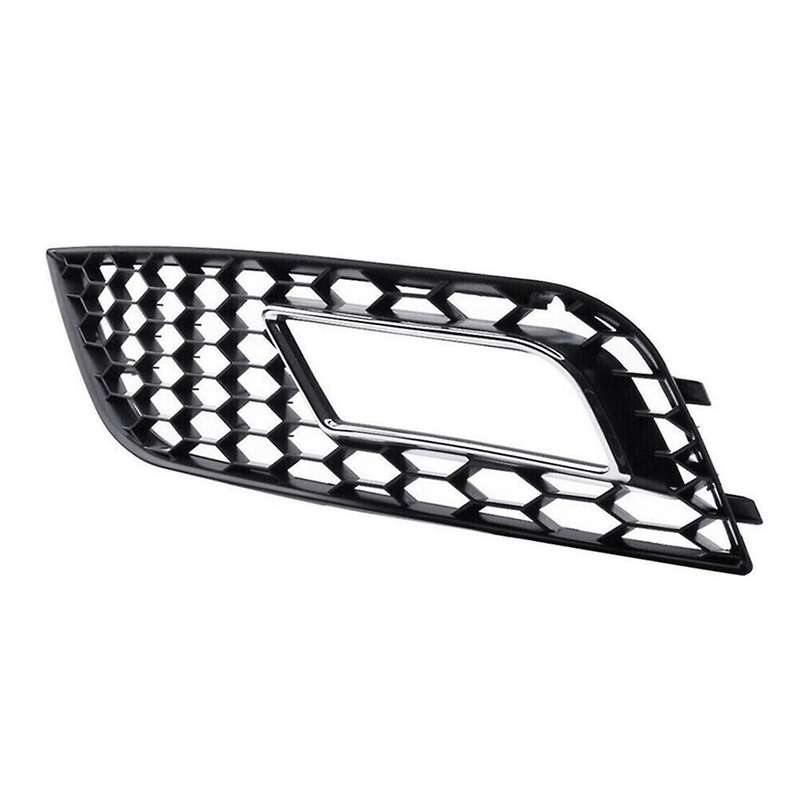 Chrome Front Bumper Fog Light Cover Honeycomb Grill for A4 B8.5 Standard Edition 2013-2016